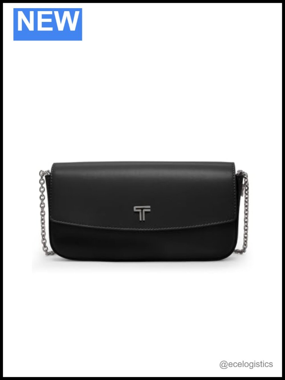 Leather Wallet on Chain with Removable Card Case Crossbody